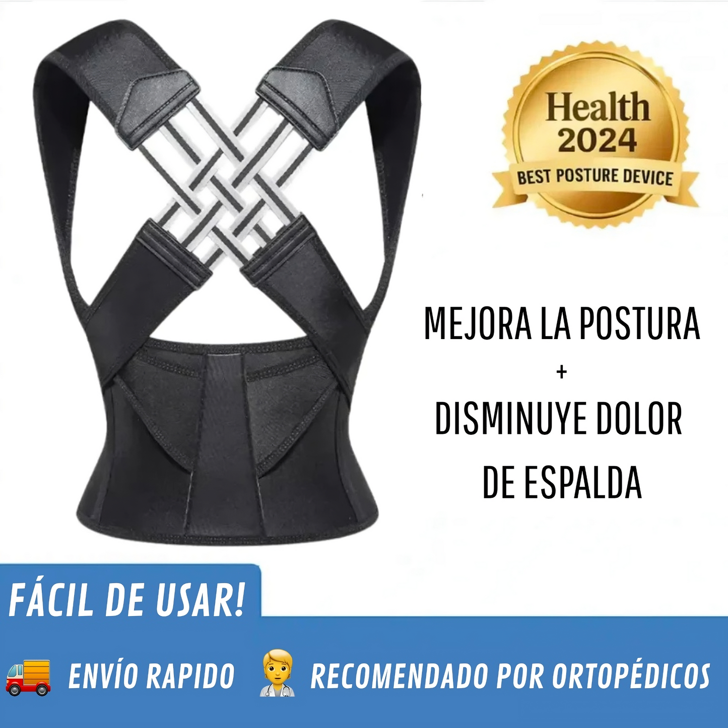 Corrector de Postura Ajustable Posture Pro™