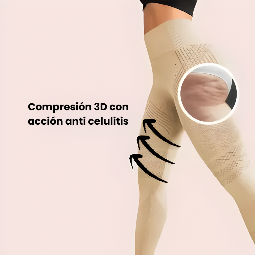 Calza 3D Anti-Celulitis • Definí, Moldeá y Reducí la Apariencia de Celulitis al Instante