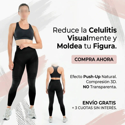 Calza 3D Anti-Celulitis • Definí, Moldeá y Reducí la Apariencia de Celulitis al Instante